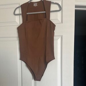Brown Sleeveless Bodysuit